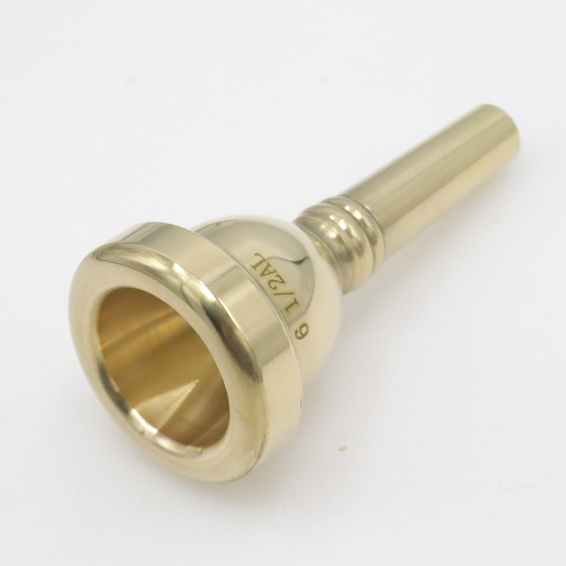 6 1/2AL Trombone Mouthpiece, Gold Plated Small Shank Mouthpiece, Euphonium Mouthpiece with Superior Sound, Excellent for Baritone and Trombone Instrument Accessories 6 1/2AL Gold