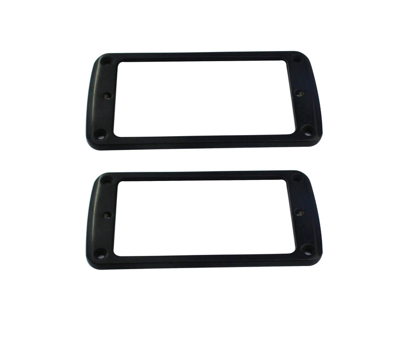 Guyker Metal Flat Humbucker Cover, Pickup Mounting Ring Set - Bridge Neck Pickups Frame Replacement Part for Electric Guitar or Precision Bass(2PCS, PR005 black) PR005, black