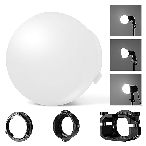 NEEWER CRS6 Softbox Diffusion Dome with 3 Adapter Rings, Compatible with Godox V1 Z2PRO Z3R Round Head Flash and Square Speedlite Z880 and More, NEEWER Mount for Video Light MS60B MS60C MS150B