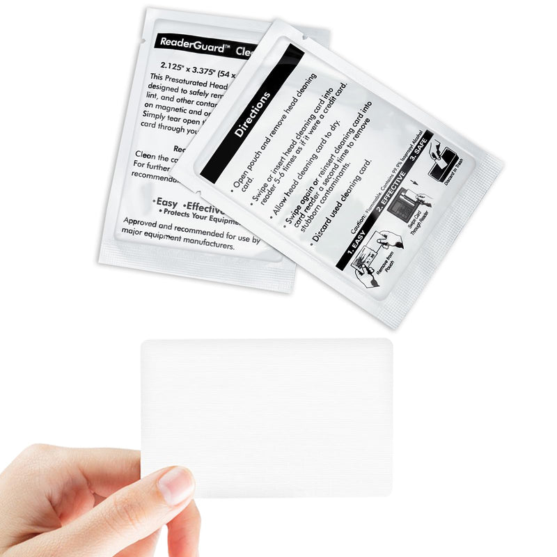 Card Reader Cleaning Cards - BIHYM Dual Side Credit Card Reader Cleaner, CR80 Card Reader Cleaner POS Swipe Terminal Cleaning Cards (50PCS)