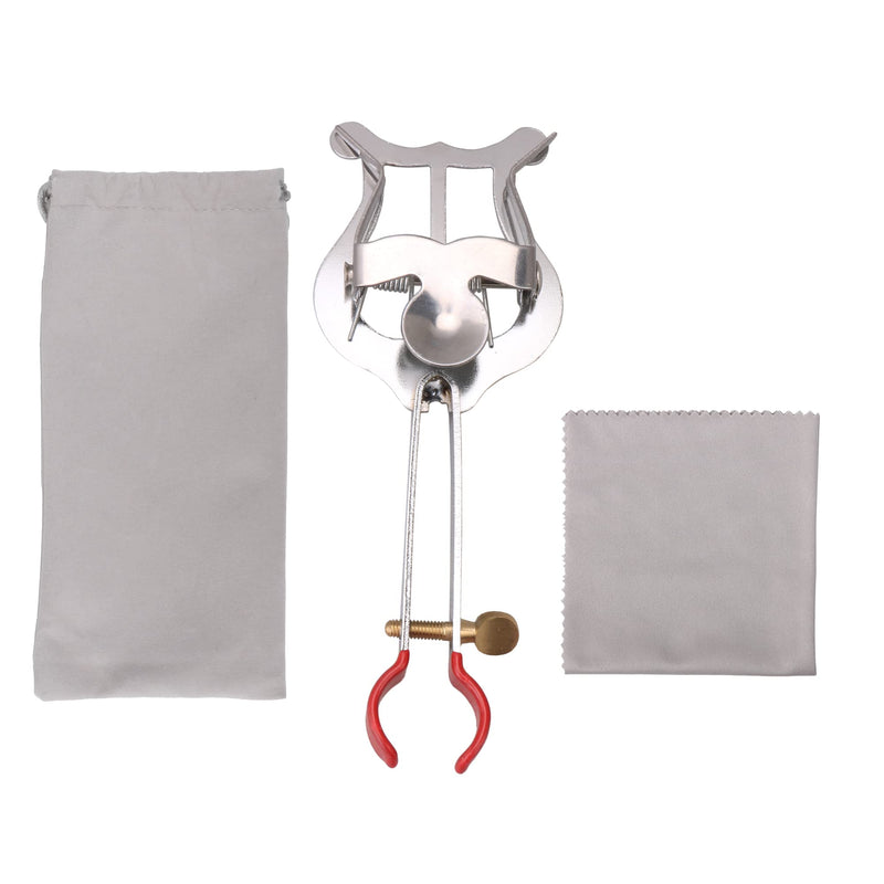 [AUSTRALIA] - Silver Lyre for Trumpet with Plating for Musical Accssories Marching Clamp-on for Instrument Parts 
