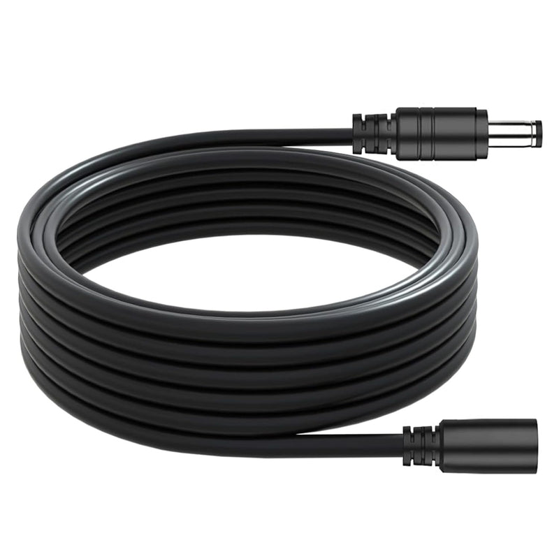 [AUSTRALIA] - DC Power Extension Cable 5.5mm x 2.1mm 18AWG Current 10A 16.4FT Female to Male,Thickened Metal Connector Extension Cord for Security Cameras CCTV IP, Router, LED Strips, Solar Panels 5V 9V 12V 24V 16.4FT（5M） 