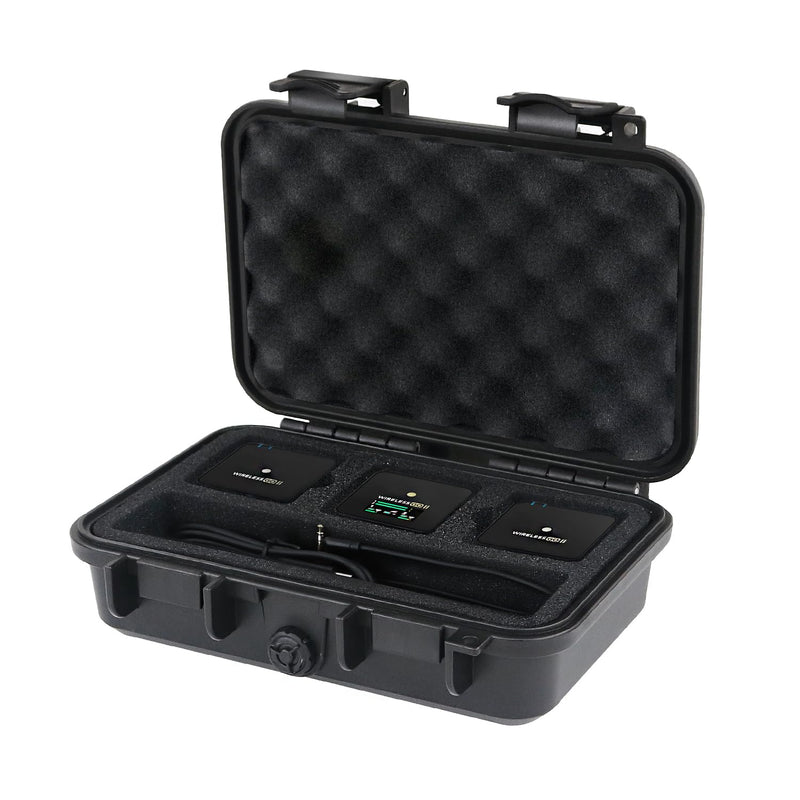 [AUSTRALIA] - Liyirui Microphone Case, Wireless Lavalier Microphone Storage Case with Foam,Portable Case for Wireless GO II Dual Channel Compact Digital Wireless Microphone,Waterproof Safety Box,Compact 