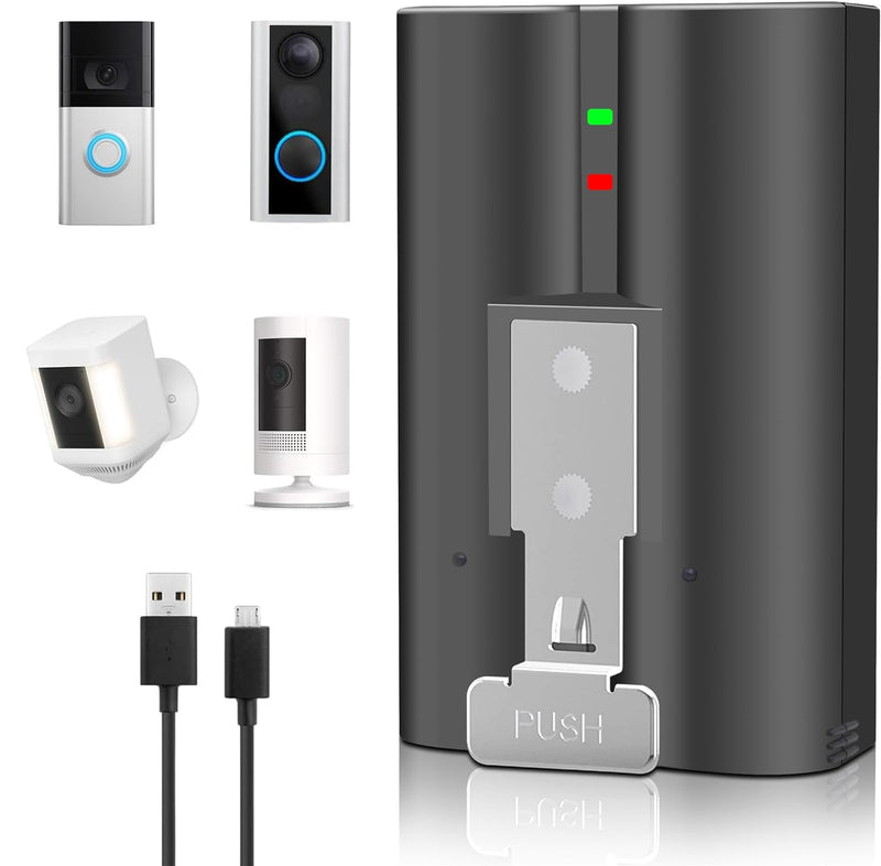[AUSTRALIA] - New V4 Battery for Ring-Doorbell-Camera 1/2/3/4/3+/3plus, Stick-Up Cam (2nd & 3rd Gen), Peephole/Spotlight Camera/Spotlight Cam solar/Camera Indoor Outdoor 3.65V 6040mAh 