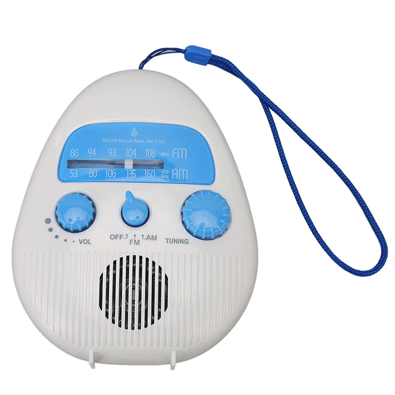 [AUSTRALIA] - Shower Radio, Waterproof Bathroom Radio AM FM Radio with Built in Speaker, Portable Battery Operated Radio for Home Outdoor Travel 