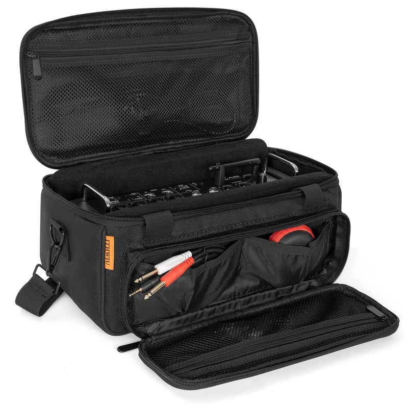 Padded Mixer Carry Bag Fits Behringer X-AIR Series Mixers（ XR12，XR16，XR18）, L 14.6" x W 7.5" x H 6.7" Black