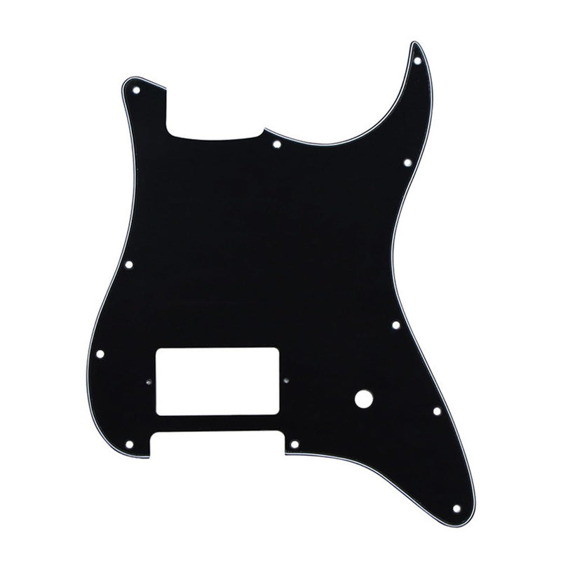 [AUSTRALIA] - 11 Hole ST/Strat Style One Humbucker Guitar Pickguard For USA/Mexico Fender Tom Delonge Strat Electric Guitar Black 3Ply 