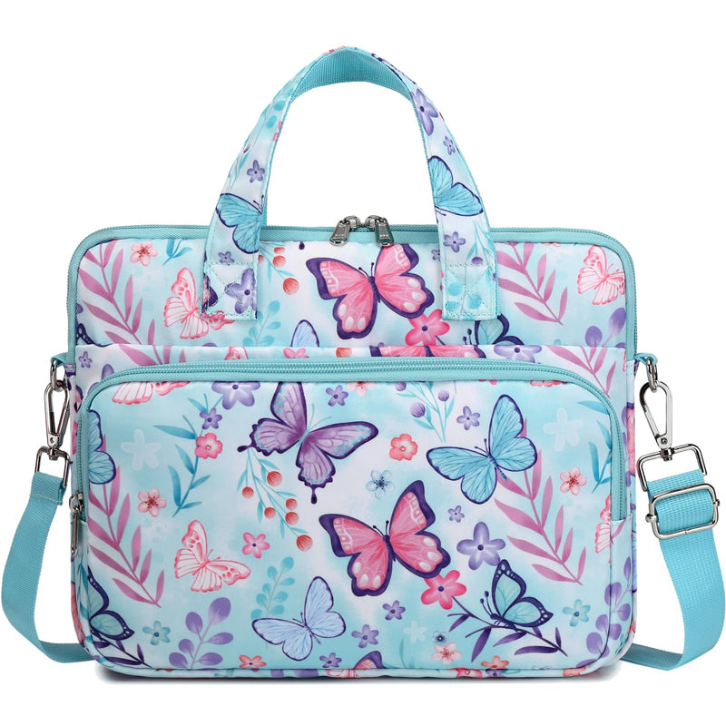 Octsky Tablet Sleeve Bag Kids Tablet Carrying Sleeve Bag 12.5 Inch Tablet Protective Bag with Shoulder Strap, Soft Lining Butterfly Lake