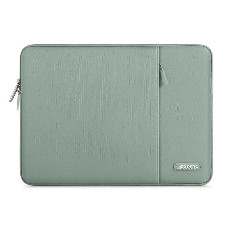 MOSISO Laptop Sleeve Bag Compatible with MacBook Air/Pro, 13-13.3 inch Notebook, Compatible with MacBook Pro 14 inch M3 M2 M1 Chip Pro Max 2024-2021, Polyester Vertical Case with Pocket, Antique Green 13.3 inch