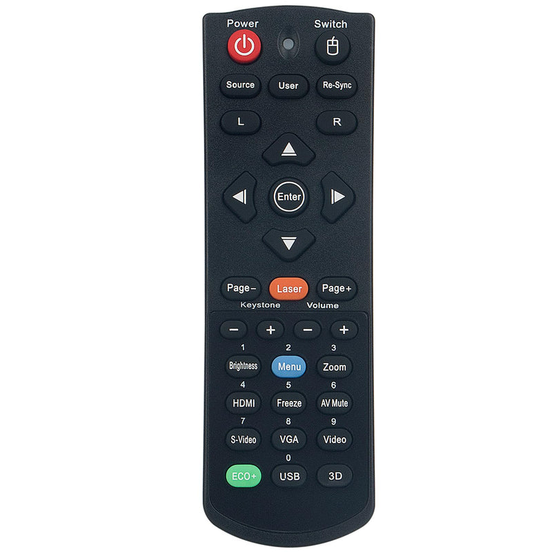 Replacement Remote Control Applicable for Optoma Projector EH300 HD25 DH1011 EH501 W501 HD30B X501 W515T EH515T X515 EH504 W504 EH416 WU515 WU515T ZH510T ZU510T 15000L X316ST W303ST W316ST EH200ST