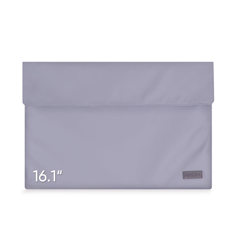 ARZOPA 16.1" Portable Monitor Sleeve Bag, PU Leather Case for Travel Monitor Laptop, Grey