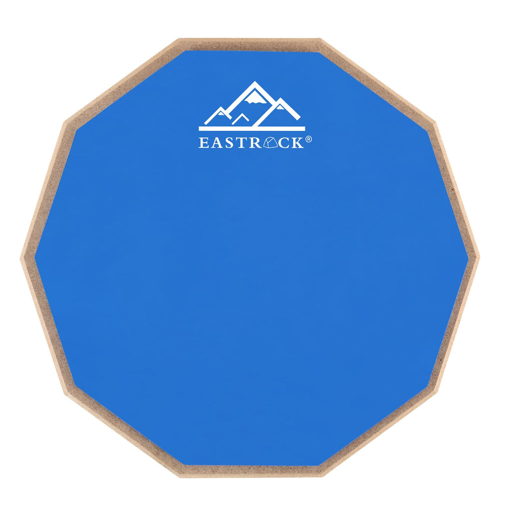 EASTROCK 8 Inches Practice Drum Pad, Double Sided Drum Pad, Silicone Dumb Drum for Beginners,Blue blue 8 inches