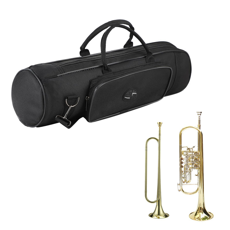 Trumpet Carrying Bag Thick Padded Durable Waterproof Trumpet Gig Bag Portable Shoulder Instrument Case black