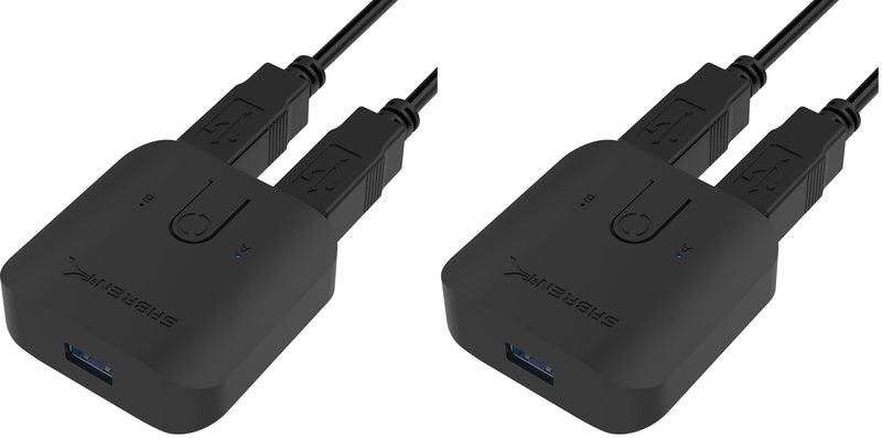 SABRENT USB 3.0 Sharing Switch for Multiple Computers and Peripherals LED Device Indicators (USB-SW30) (Pack of 2) 1 Count (Pack of 2)