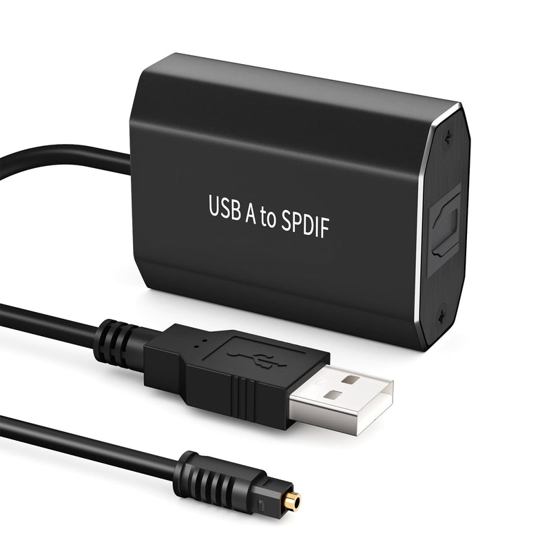 USB A to Optical TOSLINK Audio Adapter, Hdiwousp USB Type A to Optical Spdif Digital Converter Compatible with Windows Linux PS4/PS5 Lenovo HP Asus Dell PC Laptop Computer Surface Computer USB A TO SPDIF