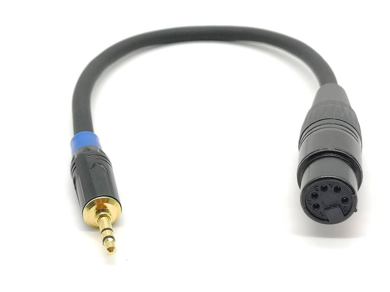 Elecbee XLR Female 5 Pin to Stereo Jack Audio 3.5Mm Male Balanced Audio Converter Adapter Cable 0.3M, Compatible with Microphones Mixers Amplifiers and Speakers