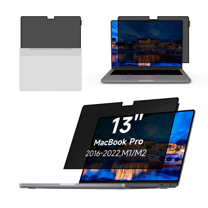 Laptop Privacy Screen MacBook Pro 13 Inch (2016-2022, M1,M2) and MacBook Air 13 Inch(2018-2021, M1), Removable Computer Screen Privacy Shield for Mac 13Inch MacBook 13inch