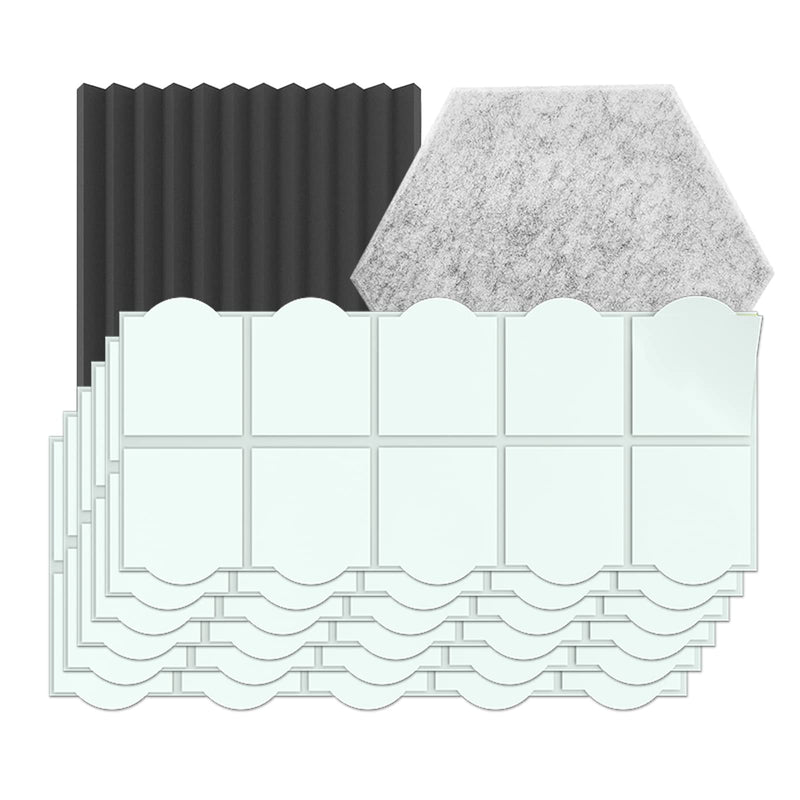 120 Pack Double-Sided Adhesive Tape for Acoustic Soundproofing Foam Panels Strong Pad Mounting, Heavy Duty Wall Adhesive Squares 120