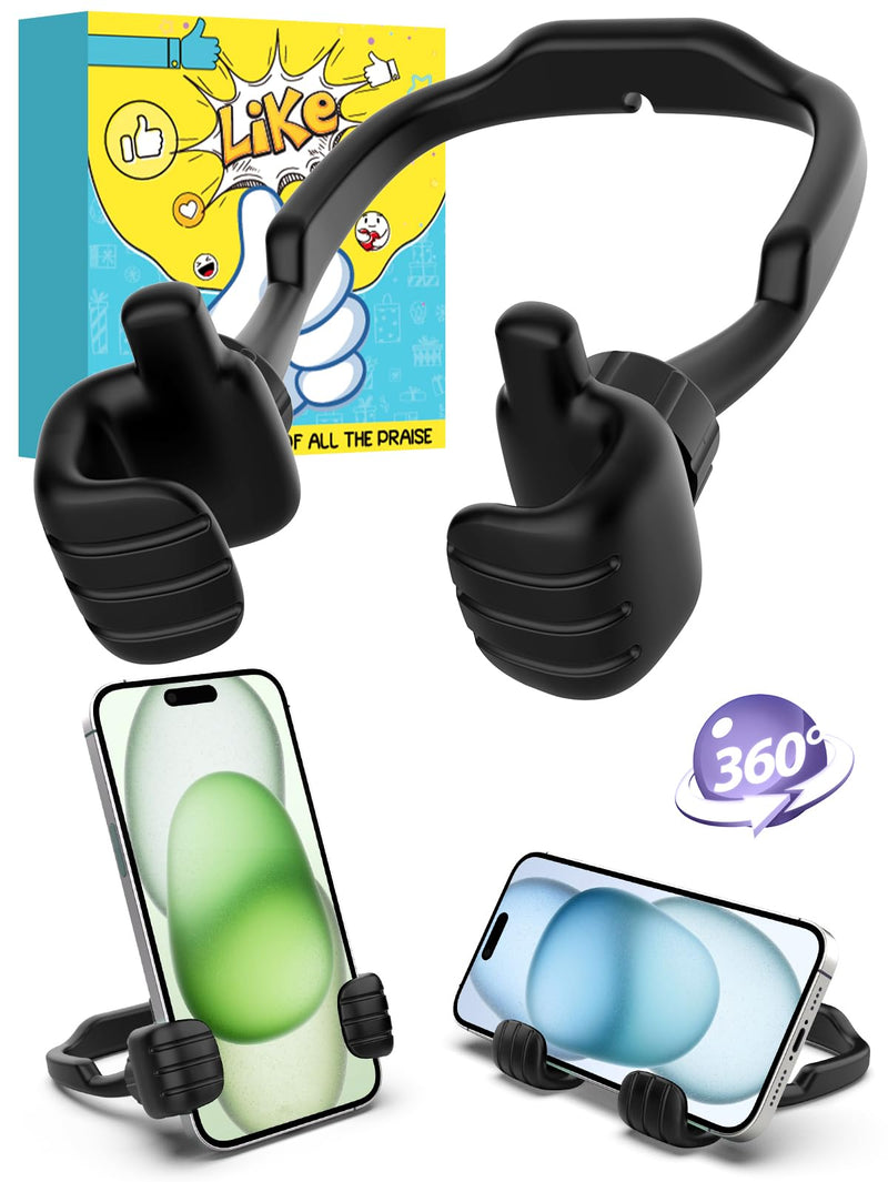 Graduation Gifts for Her Him 2024 College High School Masters Degree Thumbs up Lazy Phone Stand Holder Funny Gadgets Teens Boys Girls Kids Dad Father Mother Husband Wife Adults Men Who Have Everything Black