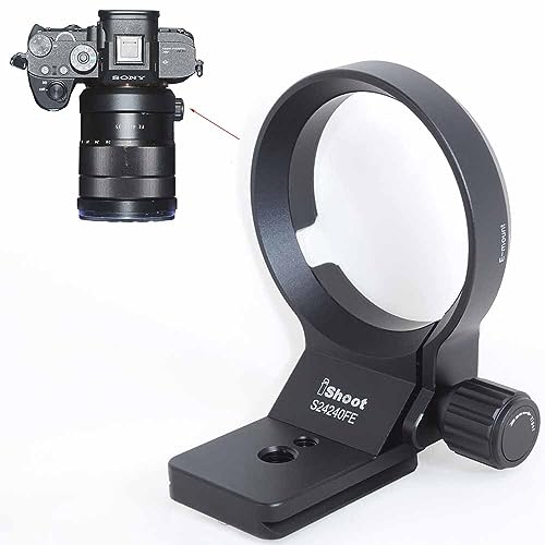 iShoot Tripod Mount Ring Lens Collar Support Bracket Holder Compatible with Sony FE 24-240mm F3.5-6.3 OSS, 24-70mm f/4 ZA OSS, 24mm f/1.4 GM, 10-18mm f/4 OSS, 16-35mm F4 ZA OSS, 18-135mm f/3.5-5.6 OSS