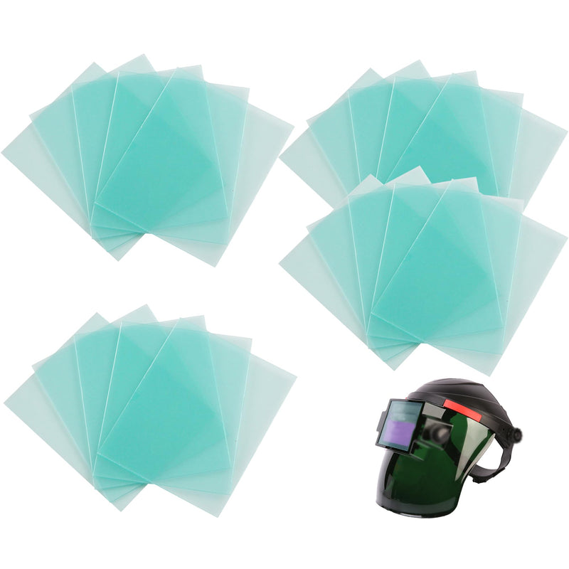 [AUSTRALIA] - 20 Pcs Welding Protective Lens Replacement Lens，4.5" x 5.25" x 0.04" Outside Replacement Helmet Clear Lens Covers for Solar Auto Darkening Welding Helmet Hood 
