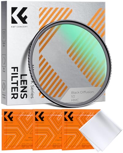 K&F CONCEPT 52mm Black Diffusion 1/2 Filter Mist Cinematic Effect Filter