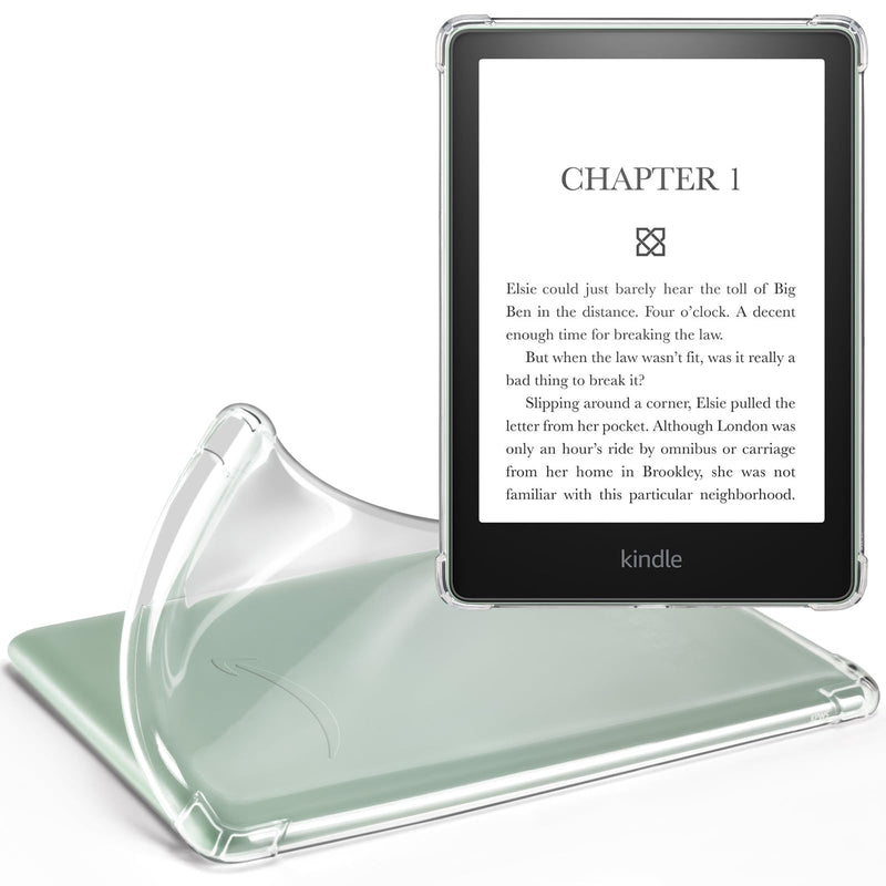 Clear Case for All-New Kindle Paperwhite 11th Gen 2021 & Signature Edition(6.8") - Lightweight, Scratch-Proof Silicone Back Cover, Clear ***A-Clear