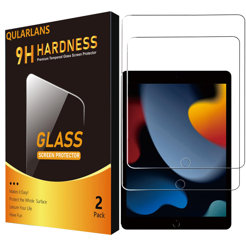 2 Pack Screen Protector Compatible with iPad 9th 8th 7th Generation 10.2 Inch, 9H Hardness HD Screen Tempered Glass Film Guard