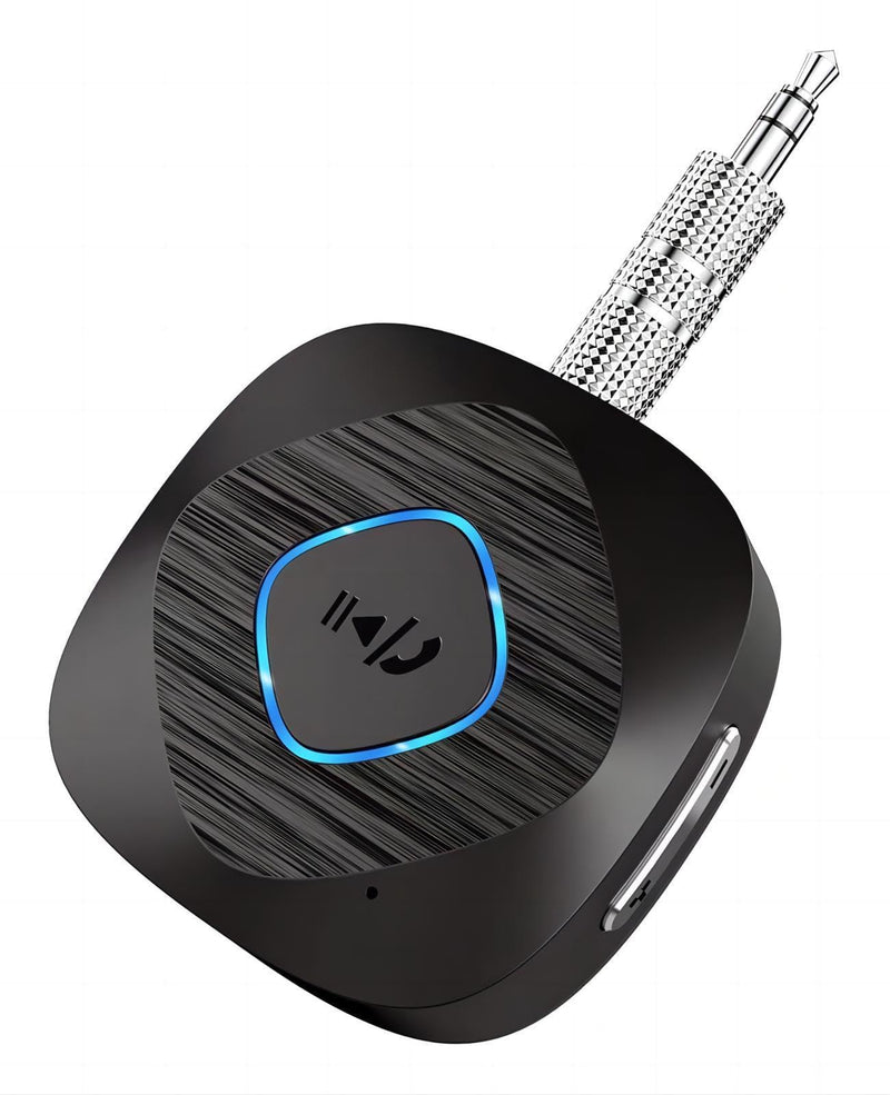 Bluetooth 5.3 Transmitter Receiver, Bluetooth AUX Adapter for Car, 2-in-1 Wireless Audio Adapter for TV/Home Stereo/Headphones/Speakers, with 3.5 mm AUX Input/Output Transceiver