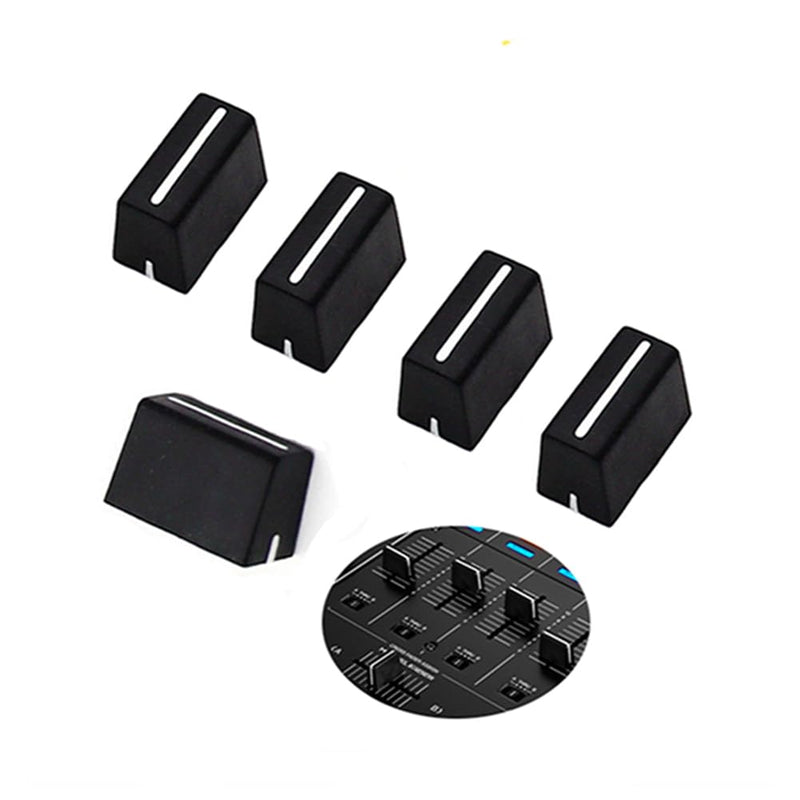 5pcs Universal Fader Knobs Replacement Fader Cap Slider for DJ Controller Mixer Console Pioneer Pioneer DJM、DDJ、XDJ, Denon Numark AKAI RANE VESTAX (Universal Black Hats) universal fader caps-5pcs black