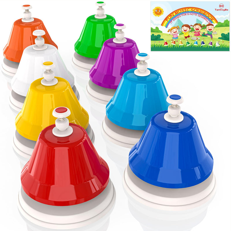 [AUSTRALIA] - Desk Bells, Rainbow Diatonic Hand Bells for Kids with 17 Songbook, Toddler Preschool Musical Learning Toys, Boys & Girls Birthday Gift for 3-Year-Old and Over by TantivyBo 