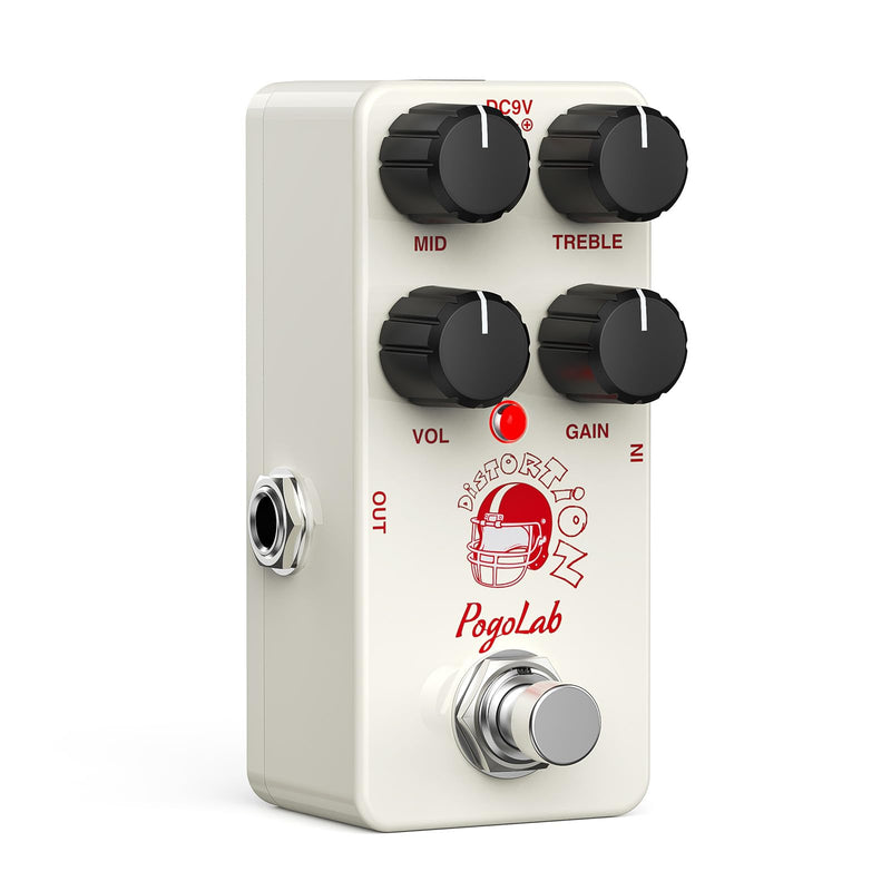 [AUSTRALIA] - Distortion Guitar Pedal, Mini Analog Distortion Pedal, Two-Brand EQ, Mid and Treble, True Bypass DC 9V for Electric Guitar 