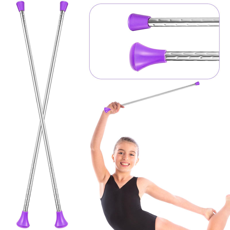 Twirling Baton Unisex Kids' Gymnastics Dance Baton Metal Baton Marching Band Baton Parade Baton Stick for Talent Shows, Artistic Dancing, Baton Twirling, 24 Inch Purple
