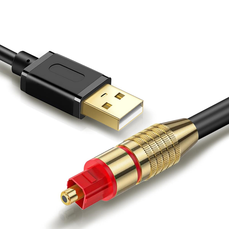 [AUSTRALIA] - USB to Optical Audio Adapter, PC to SPDIF Sound Card Optical Output Compatible with Windows macOS Laptop Computer, Not for TV, One Way Signal Only from USB to Toslink, Not support 5.1 Channel 