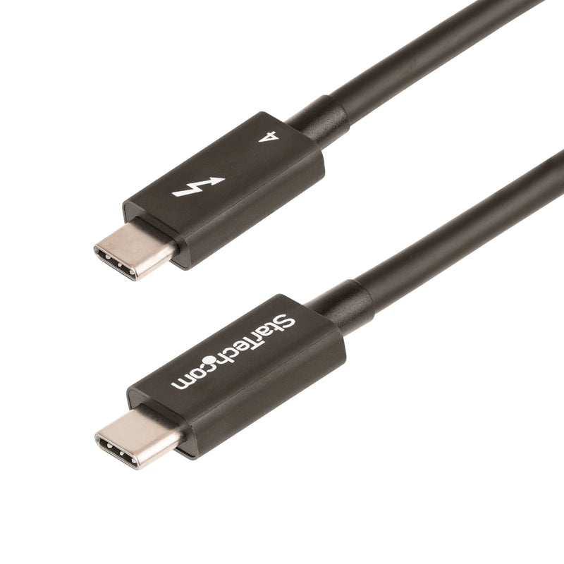 StarTech.com 3ft (1m) Thunderbolt 4 Cable - 40Gbps - 100W PD - 4K/8K Video - Thunderbolt Cable - Compatible w/ USB4/Thunderbolt 3/USB 3.2/USB Type-C/DisplayPort (TBLT4MM1M) 1m / 3ft