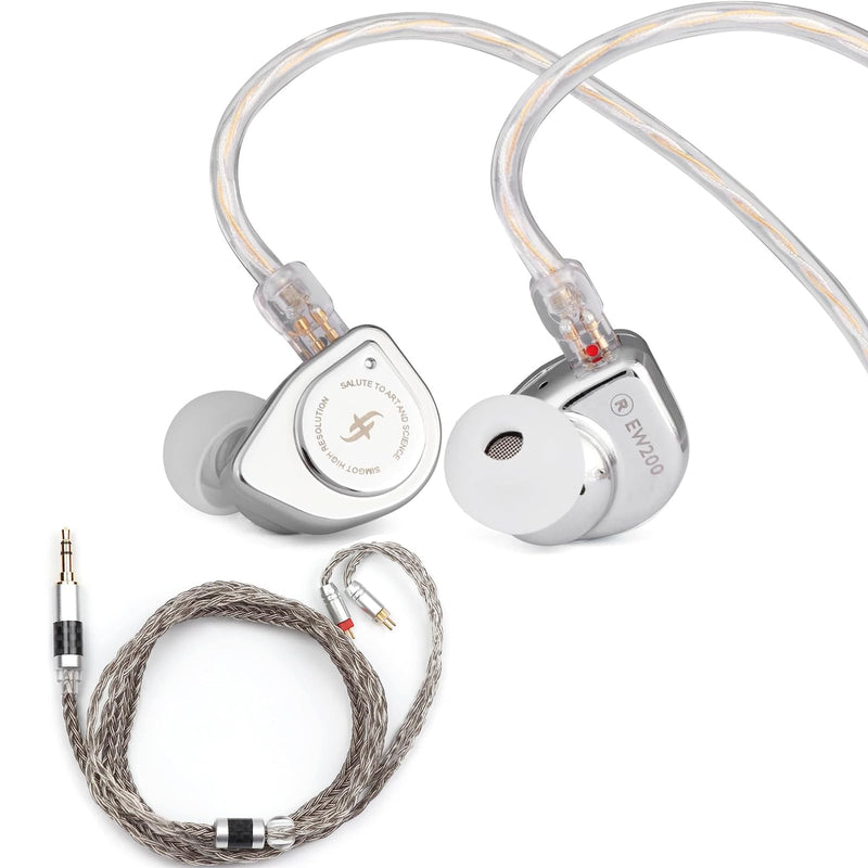 Linsoul SIMGOT EW200 in Ear Earphones + Tripowin Zonie Cable (2pin-0.78mm, 3.5mm, Grey)