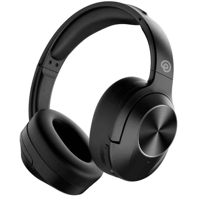 Hybrid Active Noise Cancelling Headphones Wireless Over Ear Bluetooth Headphones with Microphone Deep Bass, Wireless Headphones with Hi-Fi Audio, Memory Foam Ear Cups, 30H Playtime - Black