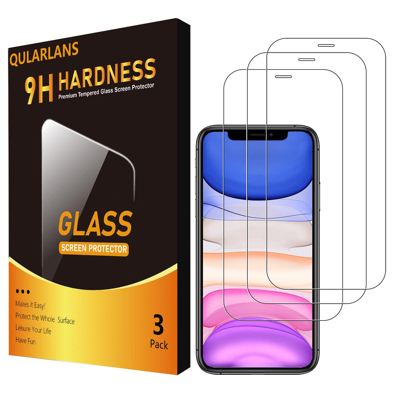 3 Pack Screen Protector for iPhone 11/XR 6.1 Inch, 9H Hardness Shock Resistant Tempered Glass HD Ultra Clear iPhone 11/XR-6.1 Inch