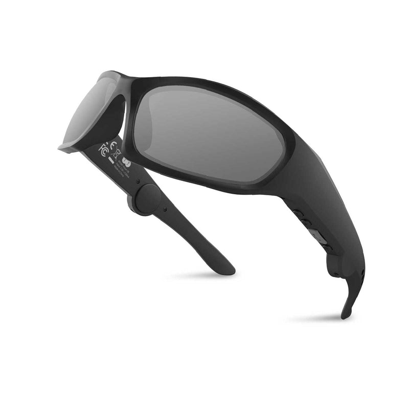 5CB Bluetooth Sunglasses Audio Smart Glasses for Men Women with Speaker Mic, Grey Lens