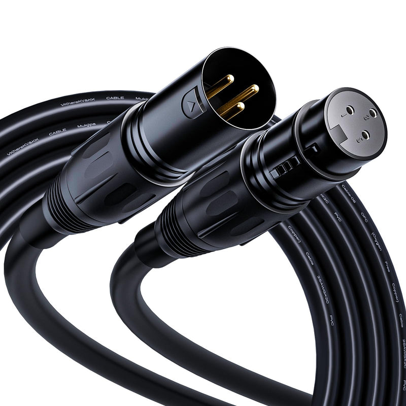 [AUSTRALIA] - 3-pin XLR Microphone Cable Male to Female, OFC (Oxygen Free Copper) Wire，XLR Cable Suitable for Mic Mixer, Speaker Systems, Radio Station and More。 XLR-FM-B (50 Feet, 1 Pack) 50 Feet 