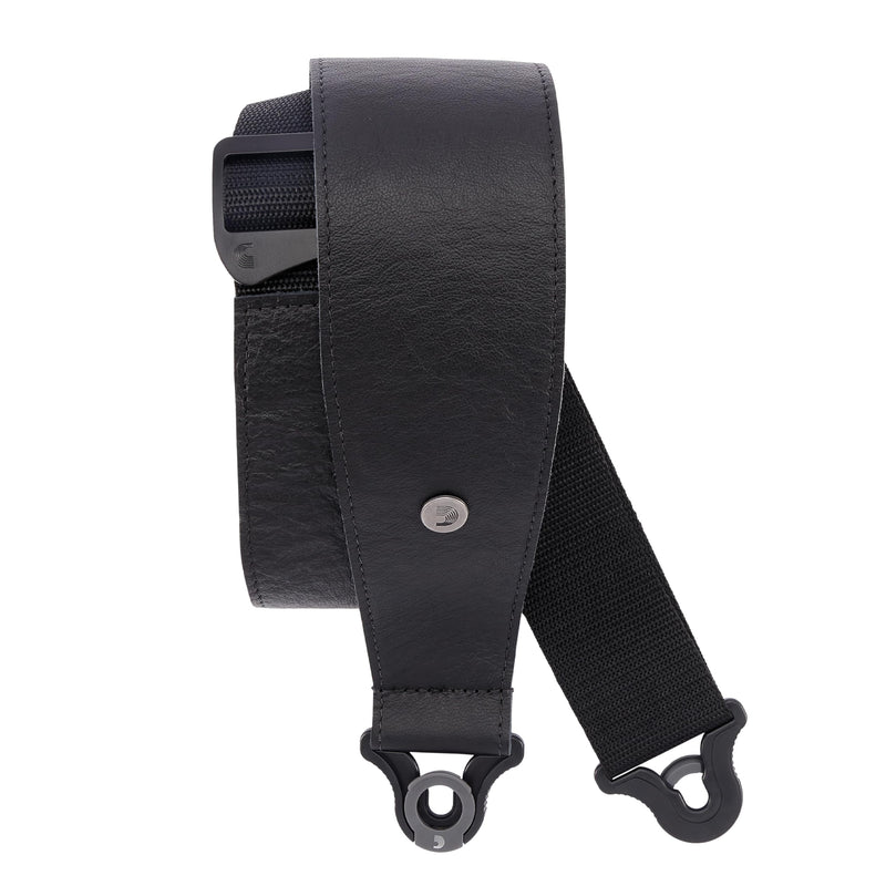 D'Addario Auto Lock Guitar Strap - Acoustic & Electric Accessories Black 2.5" Width