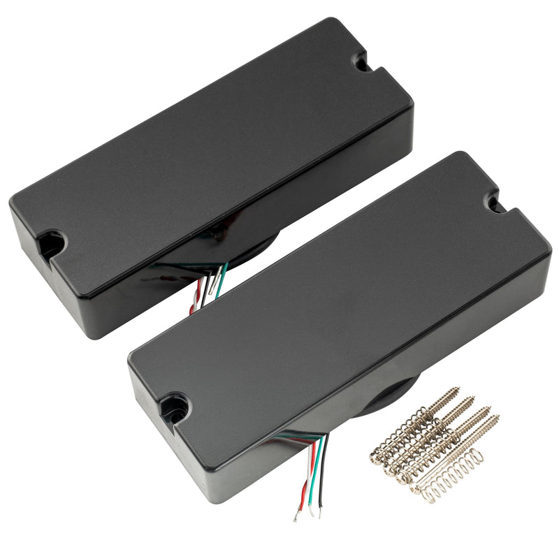 Artec MDC5 Ceramic Magnet Soapbar Style Bass Pickup Neck Bridge Pickups Set 14.4K for 5-String Bass, Black Black Set