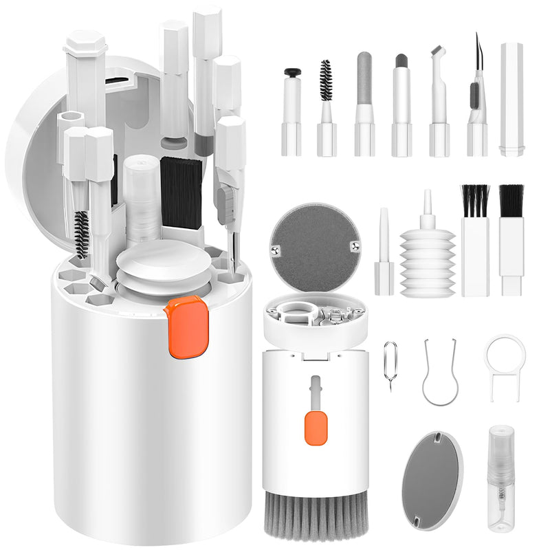 20 in 1 Multifunctional Cleaner Kit for Electronic Devices, Keyboard Cleaning Brush, Headphones Cleaner Kit for AirPods, Multi-Tool for Cleaning Laptop, Keyboard, Earbuds, Camera, Cellphones