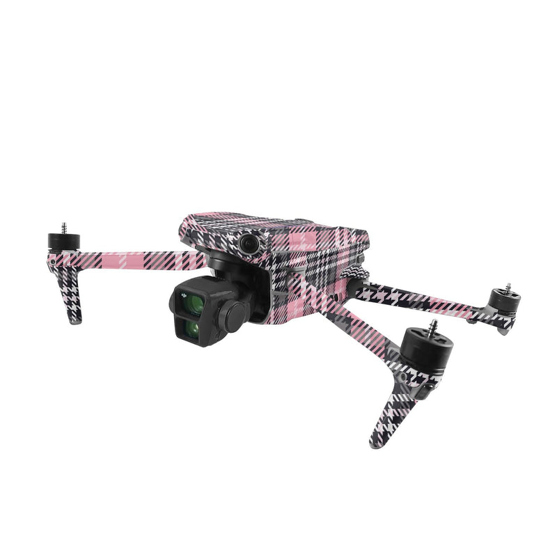 MightySkins Skin Compatible with DJI Air 3 - Pink Plaid | Protective, Durable, and Unique Vinyl Decal wrap Cover | Easy to Apply, Remove, and Change Styles