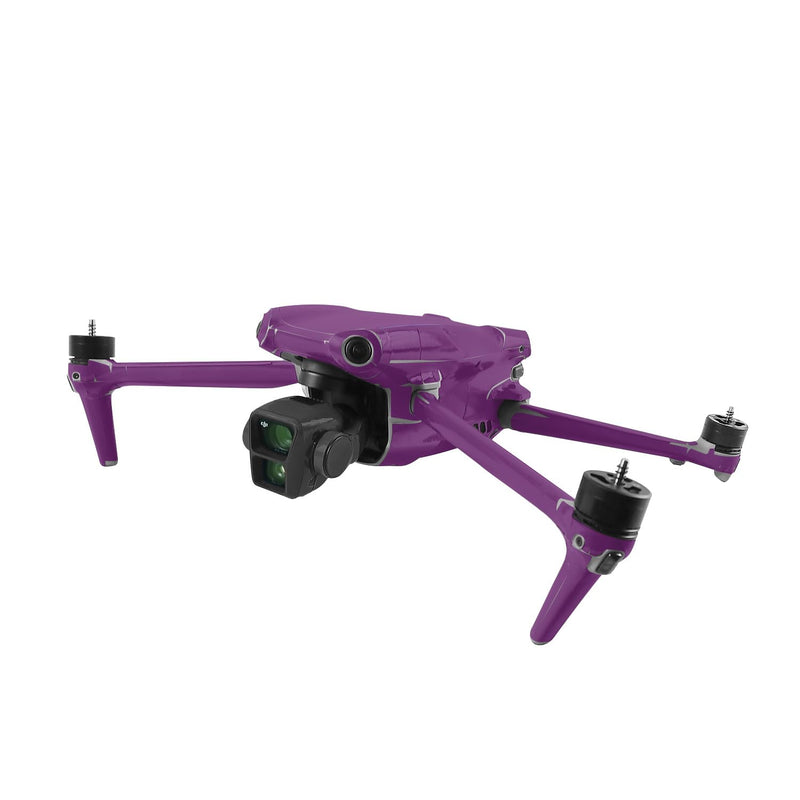 MightySkins Skin Compatible with DJI Air 3 - Solid Purple | Protective, Durable, and Unique Vinyl Decal wrap Cover | Easy to Apply, Remove, and Change Styles