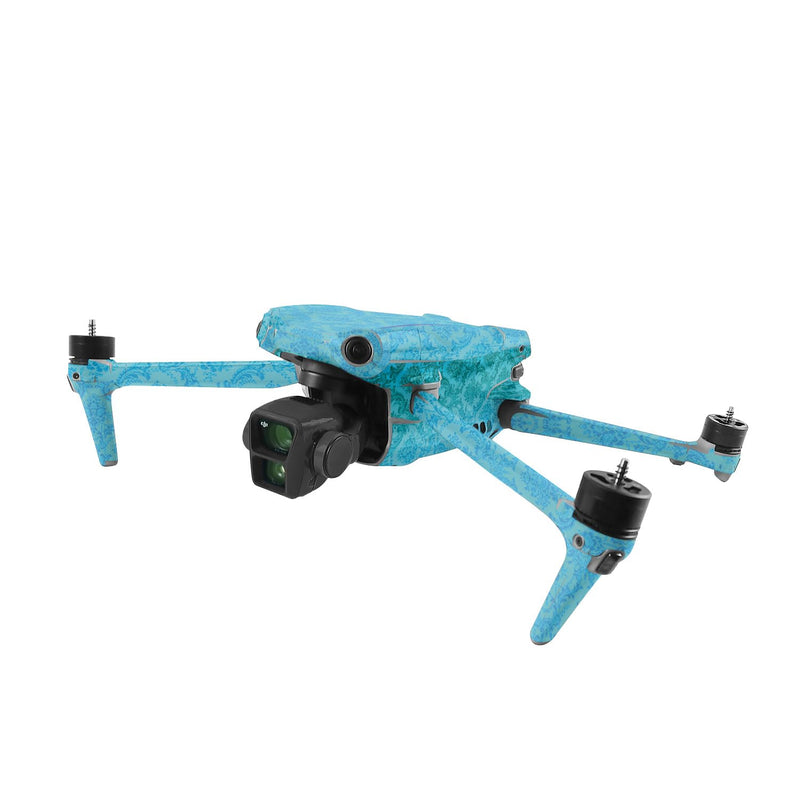 MightySkins Skin Compatible with DJI Air 3 - Blue Vintage | Protective, Durable, and Unique Vinyl Decal wrap Cover | Easy to Apply, Remove, and Change Styles
