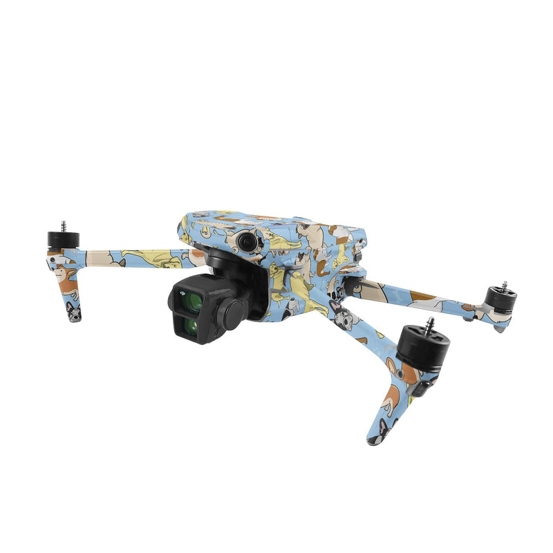 MightySkins Skin Compatible with DJI Air 3 - Puppy Party | Protective, Durable, and Unique Vinyl Decal wrap Cover | Easy to Apply, Remove, and Change Styles