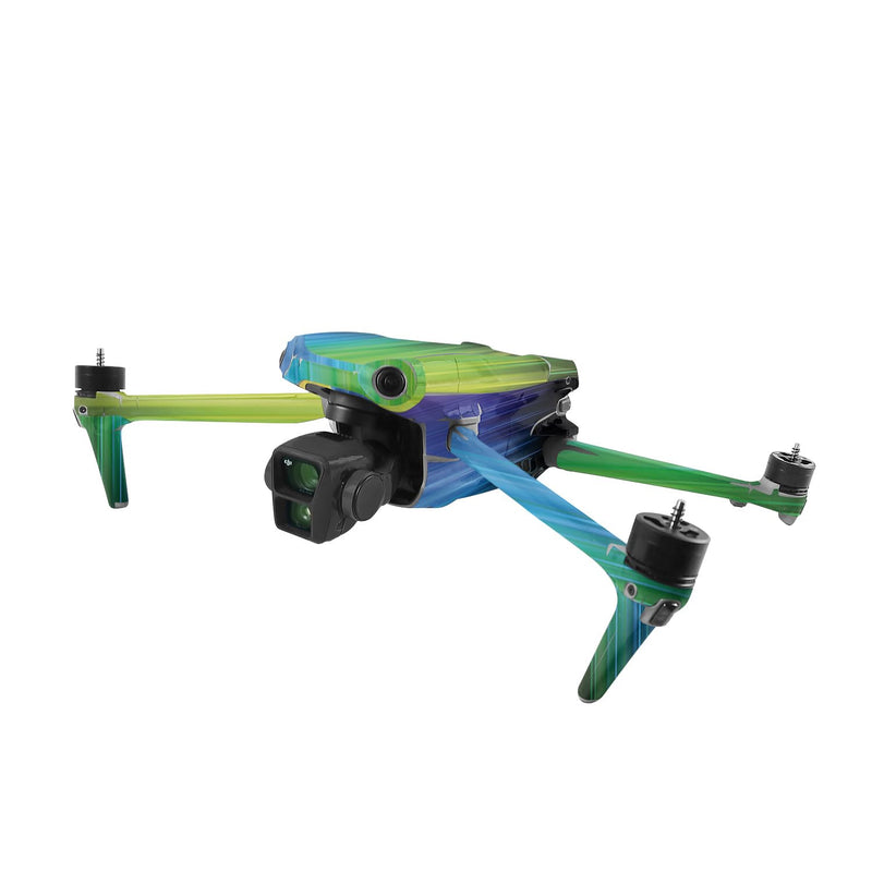 MightySkins Skin Compatible with DJI Air 3 - Rainbow Streaks | Protective, Durable, and Unique Vinyl Decal wrap Cover | Easy to Apply, Remove, and Change Styles