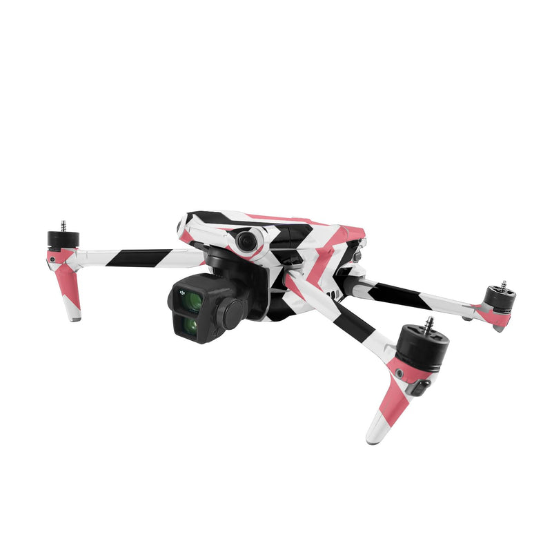 MightySkins Skin Compatible with DJI Air 3 - Black Pink Chevron | Protective, Durable, and Unique Vinyl Decal wrap Cover | Easy to Apply