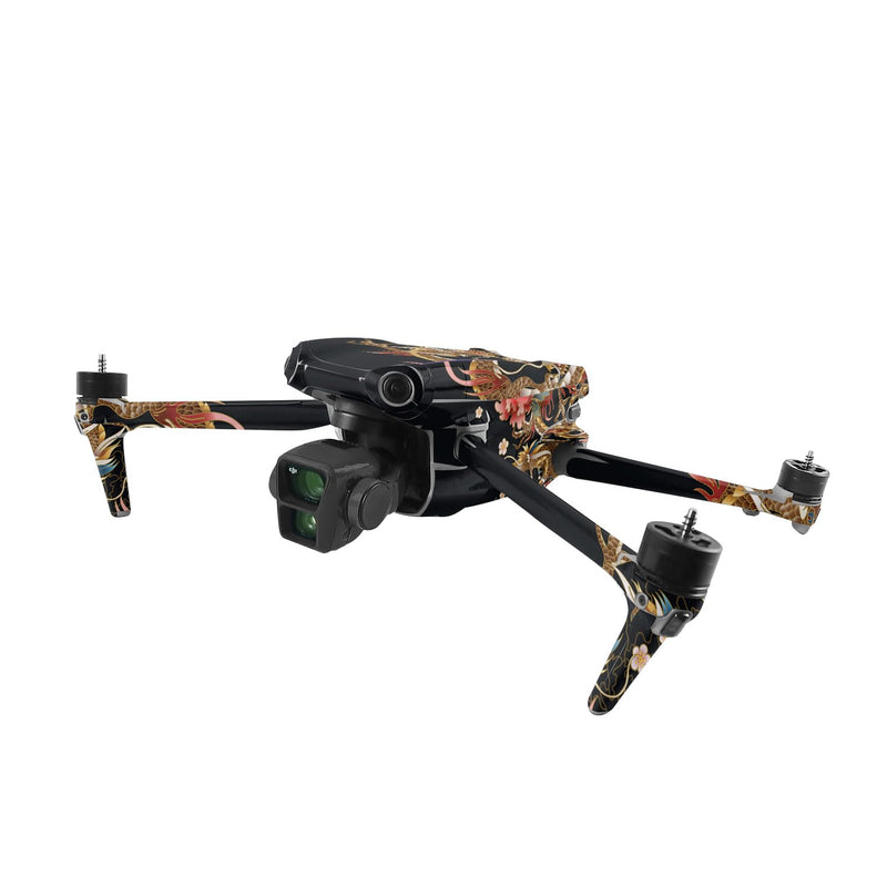 MightySkins Skin Compatible with DJI Air 3 - Stitch Dragons | Protective, Durable, and Unique Vinyl Decal wrap Cover | Easy to Apply, Remove, and Change Styles